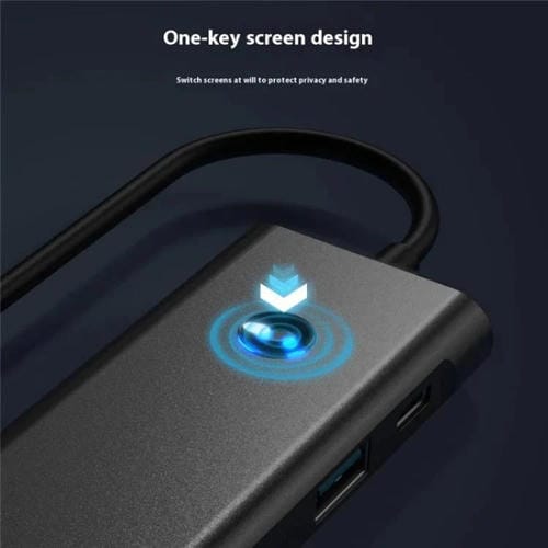 Concentrador USB-C 3.2 2426 apagado de pantalla con tecla 2 x USB 3.2 HD PD 100W