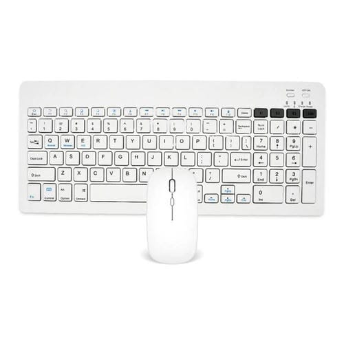 Teclado inalámbrico Bluetooth 2858+030 con ratón silencioso 800/1200/1600 DPI (Blanco)