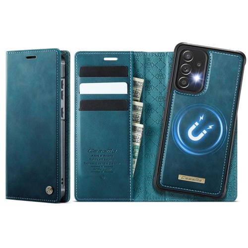 Funda de cuero desmontable con bloqueo RFID magnético para Samsung Galaxy A53 5G CaseMe C49 (verde)