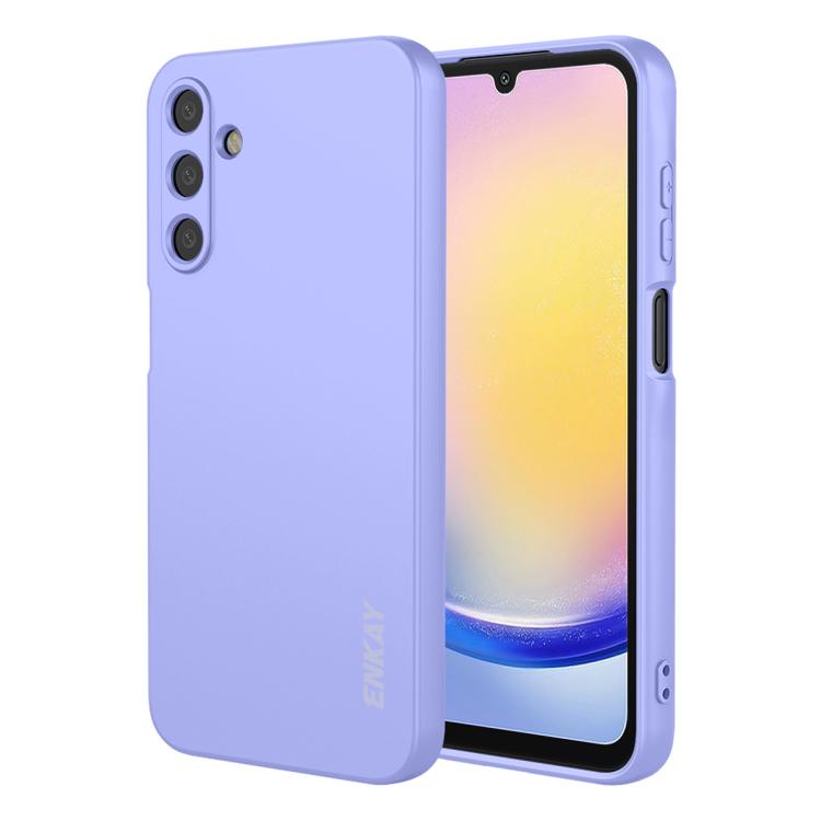 ENKAY - Funda de silicona líquida suave y antigolpes para Samsung Galaxy A16 4G/5G (morada)
