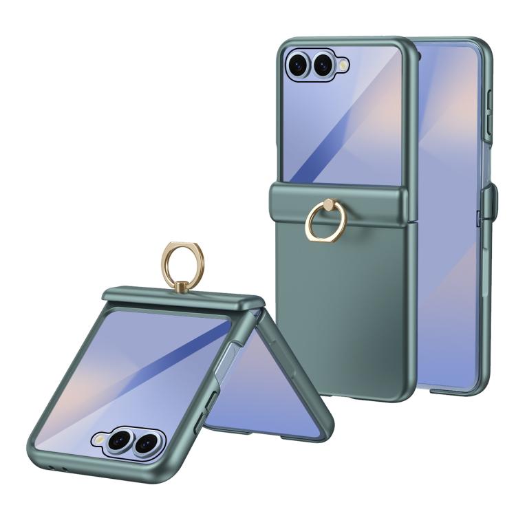 Funda protectora con película protectora integrada para Samsung Galaxy Z Flip7 5G (verde)