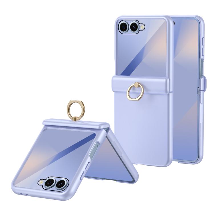 Funda protectora con película protectora integrada para Samsung Galaxy Z Flip7 5G (morada)