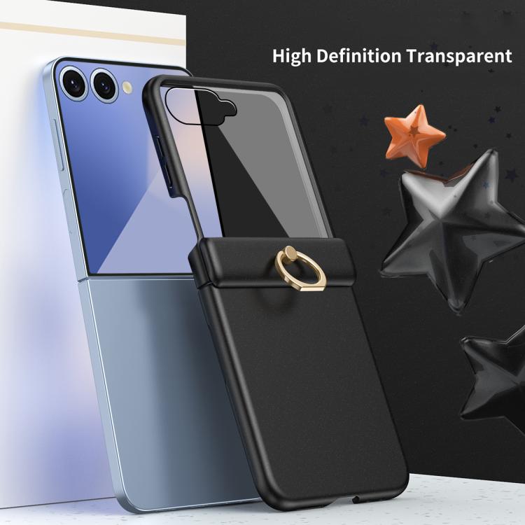 Funda protectora con película protectora integrada para Samsung Galaxy Z Flip7 5G (negra)