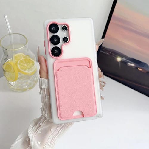 Funda de cuero con textura para Samsung Galaxy S25 Ultra 5G, a prueba de golpes (rosa)