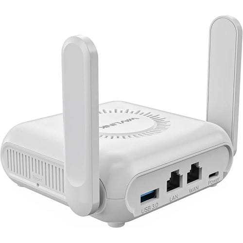 Enrutador de viaje WAVLINK WNT100X3 AX3000 de 160 MHz MU-MIMO OFDMA VPN de doble banda WiFi 6, color: enchufe de la UE
