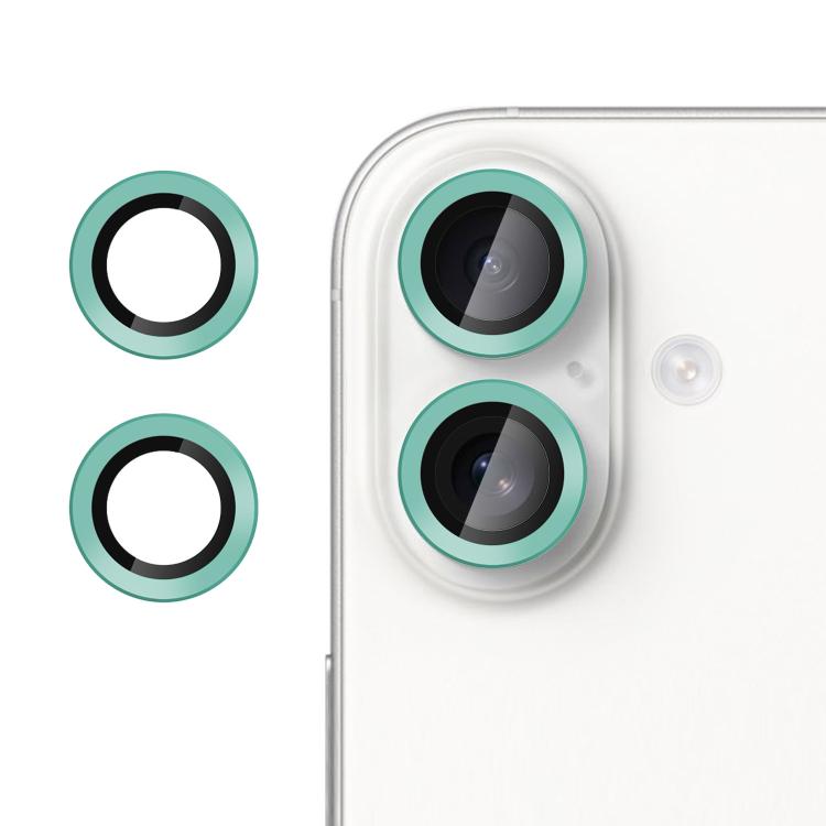 For iPhone 16 Kalebol No Flicker Ultra-Thin Individual Camera Lens Tempered Glass Film(Sky Blue)