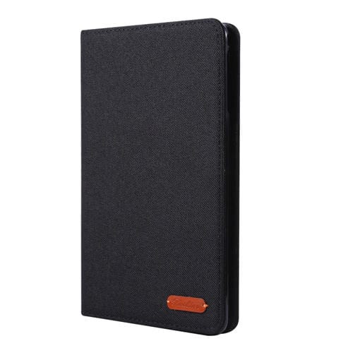 Funda para iPad Mini 4/3/2/1 Cuero PU con Tapa Horizontal Tela Teature Soporte Ranuras para Tarjetas (Negro)