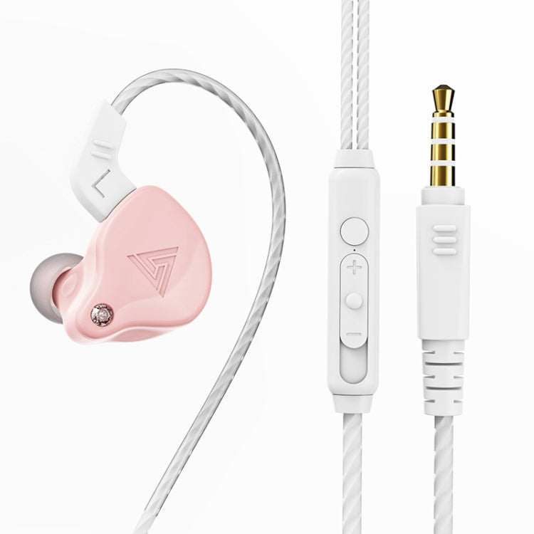 Auriculares deportivos Qkz Ak6-X In-Eur 3.5Mm subwoofers cableado (Rosa) 2 Pcs