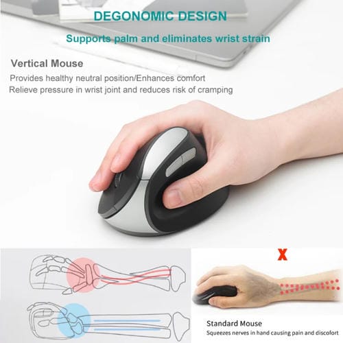 Ratón Vertical Ergonómico Racoo MV20 Silencioso Versión de Sonido