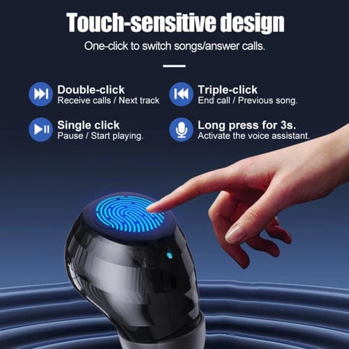 Auricular Estéreo Inalámbrico Q1 Mini Bluetooth Con Compartimento De Carga (Blanco)