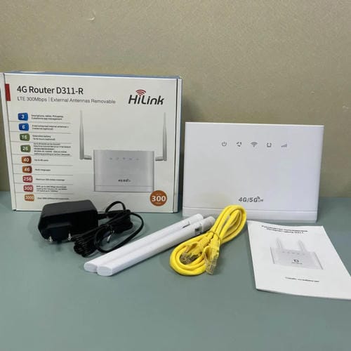 Antena de Enrutador Inalámbrico Móvil Cpe 4G D311-R Desmontable con Tarjeta SIM Enchufe de la UE