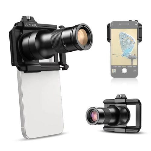 Lente para Teléfono Celular Apexel Apl-Tm6 2 en 1 Teleobjetivo y Macro 6 Aumentos