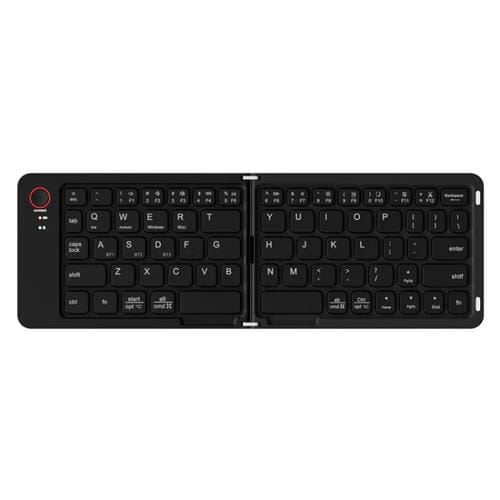Teclados Inalámbricos Portátiles Plegables Mini B023 con Bluetooth para Teléfono Celular y Computadora (Negro)
