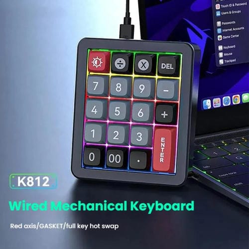 Teclado Mecánico Mini K812 Gasket Aleación de Aluminio RGB Intercambio En Caliente Personalizado (Blanco)
