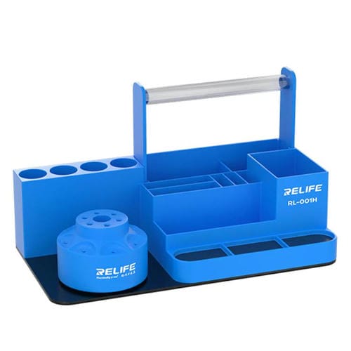 Rotating Organizer Relife RL-001H Cell Phone Repair with Tool Shelf and Screwdriver (Blue)