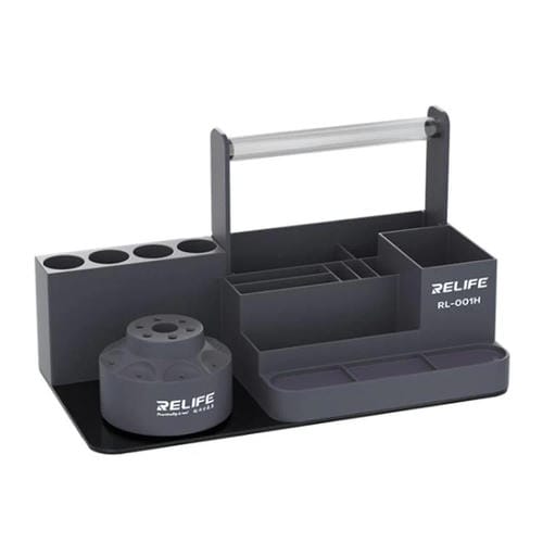 Rotating Organizer Relife RL-001H Cell Phone Repair with Shelf and Screwdriver (Gray)