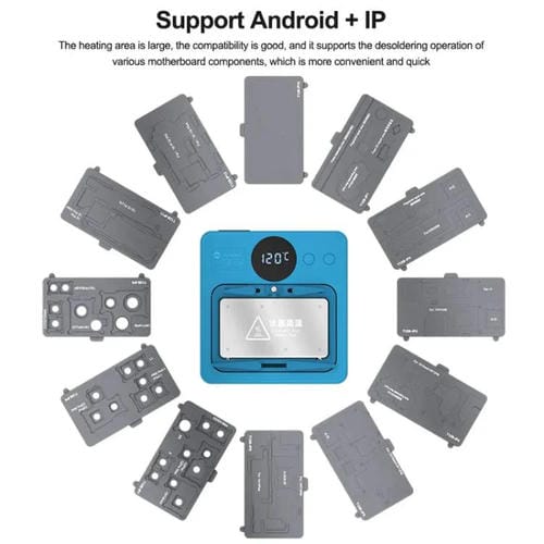 Heizungsplattform-Kit Sunshine Ss-T12B 9 In 1 Reparatur der Hauptplatine Kompatibel mit iP7G-16PM und Universal Android