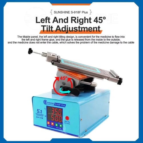 Séparateur d'écran incurvé Sunshine S-918F Plus 5 en 1 Plateforme de réparation de chauffage d'écran LCD de téléphone portable (prise de l'UE)