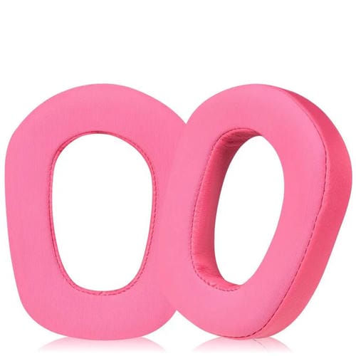 Almohadillas de Cuero para Auriculares Logitech G435 con Funda de Esponja (Rosa y Rojo)