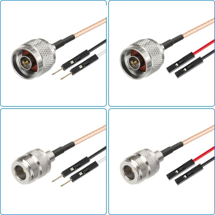 Cable Adaptador de Extensión de Prueba RF N Hembra a Doble Dupont Hembra RG316 0,3 m