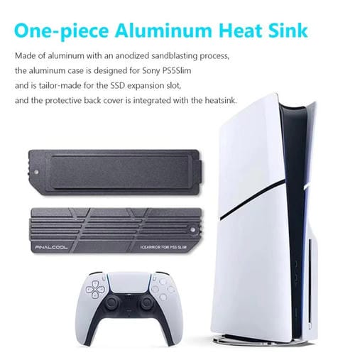 Radiatore in lega di alluminio integrato PS5 Slim Pro Finalcool M.2 2280 NVMe SSD (Argento)