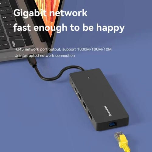 Puerto Ethernet Gigabit Tipo C Blueendless Concentrador Múltiples Pantallas HDMI 2x DP