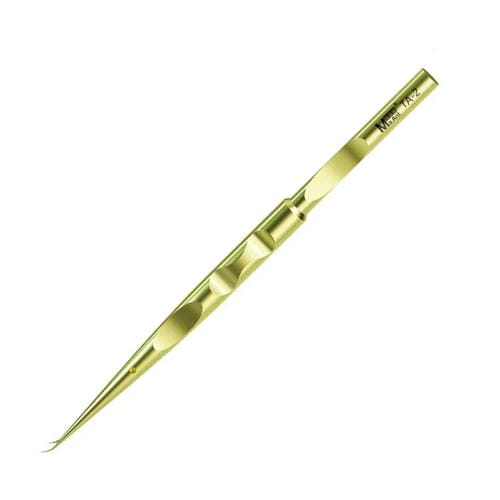Titanium Maant Small Anti-static Curved Bird's Nest Shaped Tweezers Hair Pick-up Repair Tool (Pink)