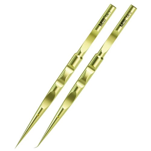Titanium Maant Small Anti-static Curved Bird's Nest Shaped Tweezers Hair Pick-up Repair Tool (Pink)