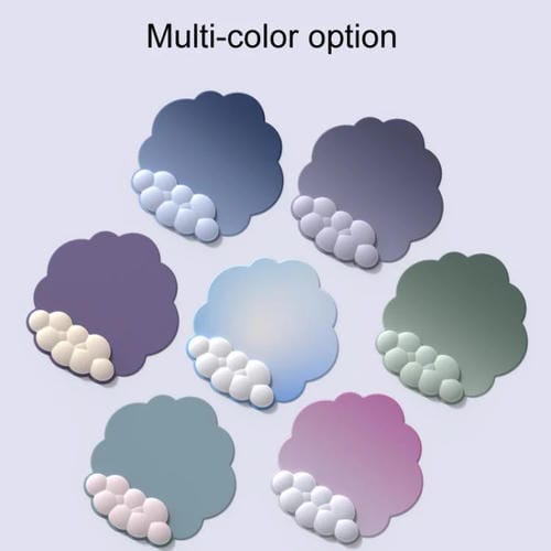 Juego de 3 Alfombrillas de Ratón de Silicona con Memoria de Espuma y Degradado (Verde)