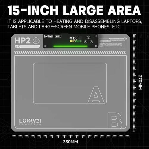 Tavolo Riscaldante a Schermo Luowei Hp2 Estrazione e Sostituzione dello Schermo del Telefono e del Tablet, Temperatura Costante, Spina dell'UE