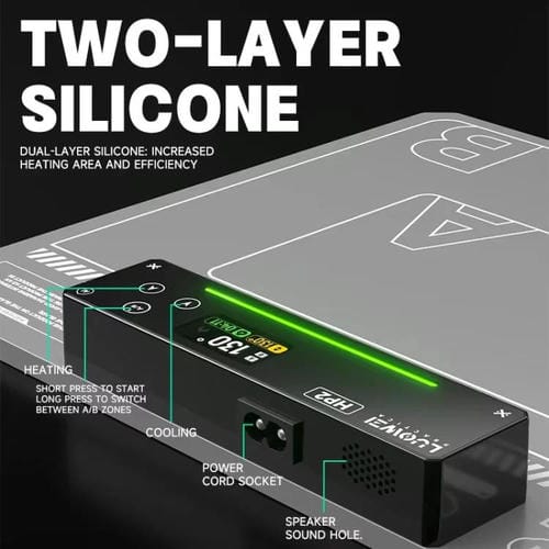 Tavolo Riscaldante a Schermo Luowei Hp2 Estrazione e Sostituzione dello Schermo del Telefono e del Tablet, Temperatura Costante, Spina dell'UE