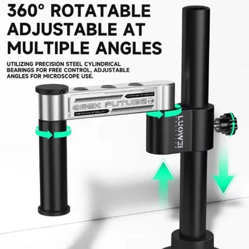 Microscope Luowei GK01 Short Arm 32mm with Universal Metal Swinging Arm Stacking Elevation 360° Fixed Support Repair Inspection Single Arm