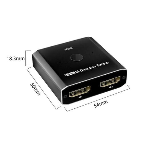 Conmutador Bidireccional Pway S6203H 8K 60 Hz con 2 Entradas y 1 Salida Compatible con HDMI
