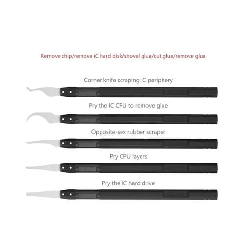 Set of 5 Maant M075 Blades Cell Phone Repair Lever Blade Cutting and Desoldering Base Plate Scraping