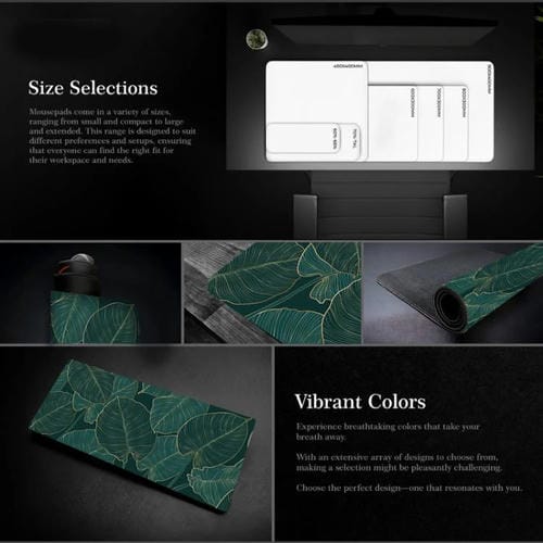 Alfombrilla de ratón temática flores y árboles 300x700x2 mm para oficina y juegos (N.º 5)