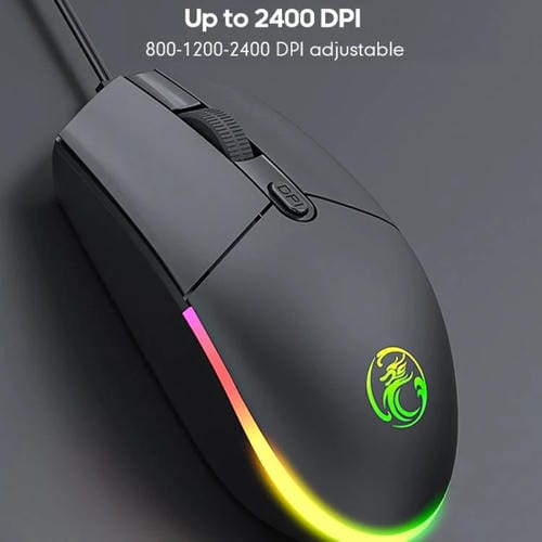 Juego teclado y ratón iMICE AN-350 para juegos con cable teclas suspendidas sensación mecánica (Negro)