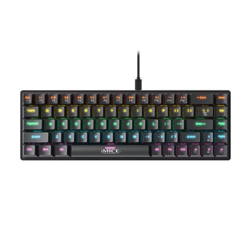 Teclado mecánico iMICE GK-690 con cable tipo C (Negro)