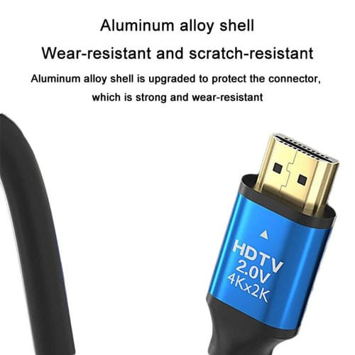 Cable HDMI VegGieg V2.0 4K60Hz conexión video para decodificador TV monitor proyección 2 m (Negro)