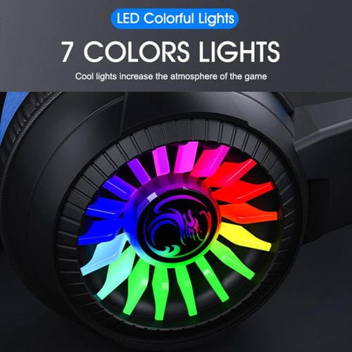 Auriculares iMICE HD-490 con cable 3,5 mm micrófono luz de colores para juegos y deportes electrónicos