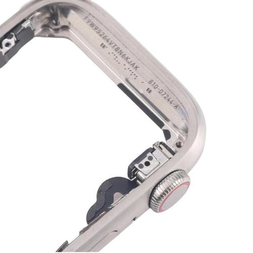 Marco Centrale in Acciaio Inossidabile Apple Watch Series 5 44mm LTE con Piastra Lunetta, Corona, Asse Girevole e Cavo Flessibile