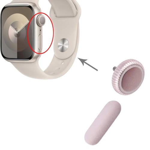 Set di Dado Corona e Pulsante Accensione Apple Watch Serie 9 (GPS) (Rosa)