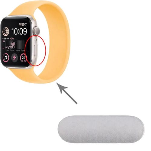 Bouton d'alimentation en alliage d'aluminium Apple Watch SE 40mm/44mm (Argent)