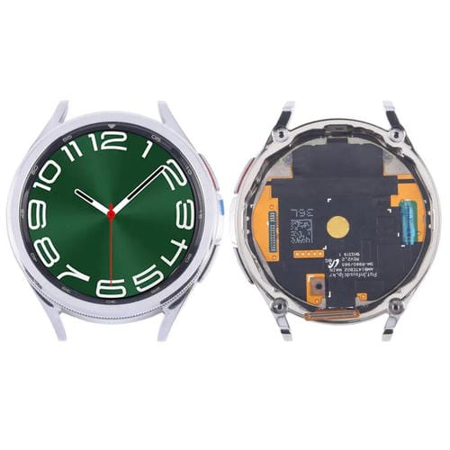 Pantalla Completa Samsung Galaxy Watch 6 Classic 47mm SM-R960 / R965 con Marco (Plateado)