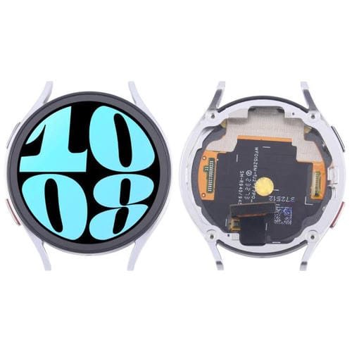 Pantalla Completa Samsung Galaxy Watch6 44 mm SM-R940 / R945 con Marco (Plateado)