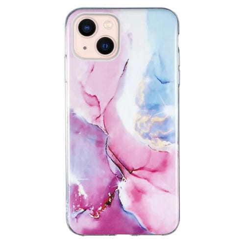 Caja del Teléfono Imd Marble TPU para iPhone 15 (Rosa Azul) - MOVILSTORE
