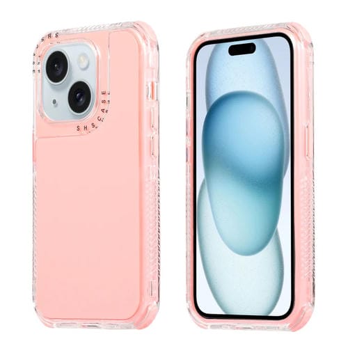 Para iPhone 15 Dreamland 3 En 1 Funda para Teléfono PC + TPU con Marco Transparente de Color Sólido (Rosa) - MOVILSTORE