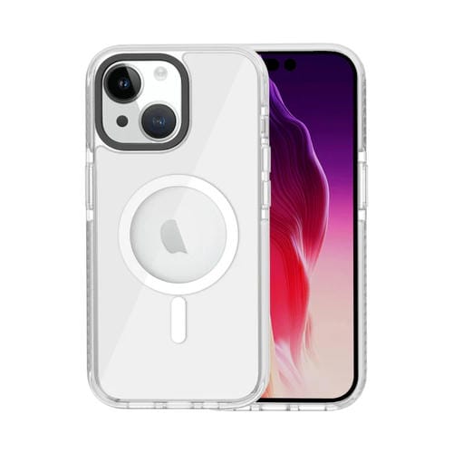 Para iPhone 15 Funda para Teléfono Transparente Kingsteel Wolf Magsafe (Blanco) - MOVILSTORE