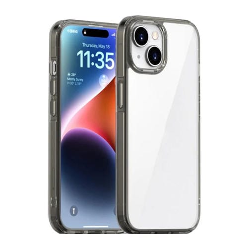 Para iPhone 15 Ipaky Aurora Series Funda Protectora para Teléfono PC + TPU a Prueba de Golpes (Negro Transparente) - MOVILSTORE
