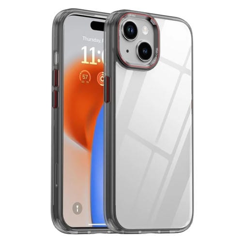 Para iPhone 15 Ipaky Mg Series Funda Transparente para Teléfono PC + TPU (Negro Transparente) - MOVILSTORE