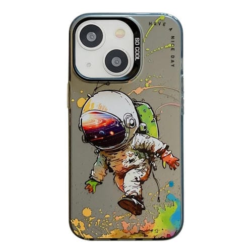 Para iPhone 15 PatrĂłn de Animales Serie de Pintura al Ăleo PC + Funda para TelĂ©fono TPU (Astronauta) - MOVILSTORE